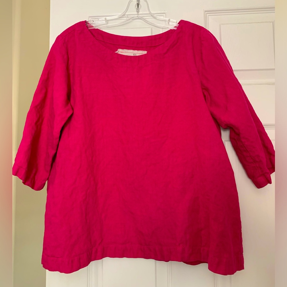 notPerfectLinen January Top Magenta M/L